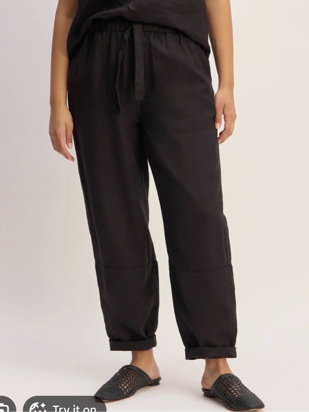 Everlane Pull - On Barrel Linen Pant